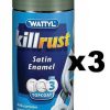 Paint Wattyl Exterior | Killrust Satin Enamel Aerosol Match Colorbond Steel Colour 300G Wilderness X 3