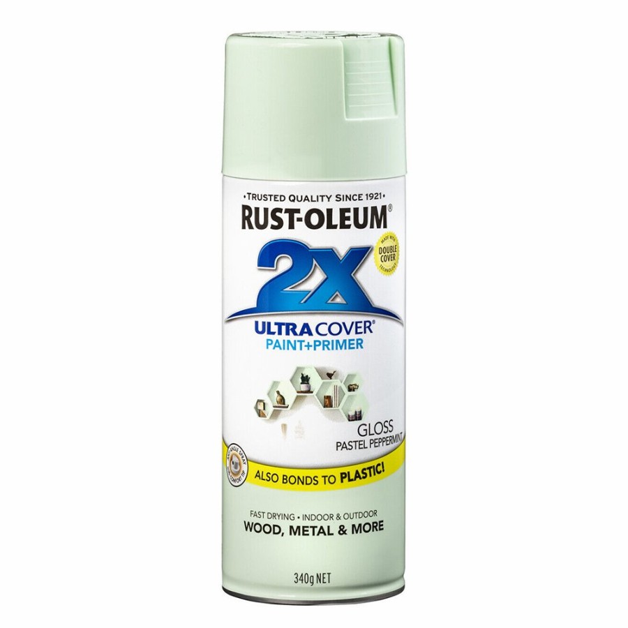 Paint Rust-Oleum Specialty | Rust-Oleum 2X Gloss Paint & Primer Spray Paint 340G Pastel Peppermint