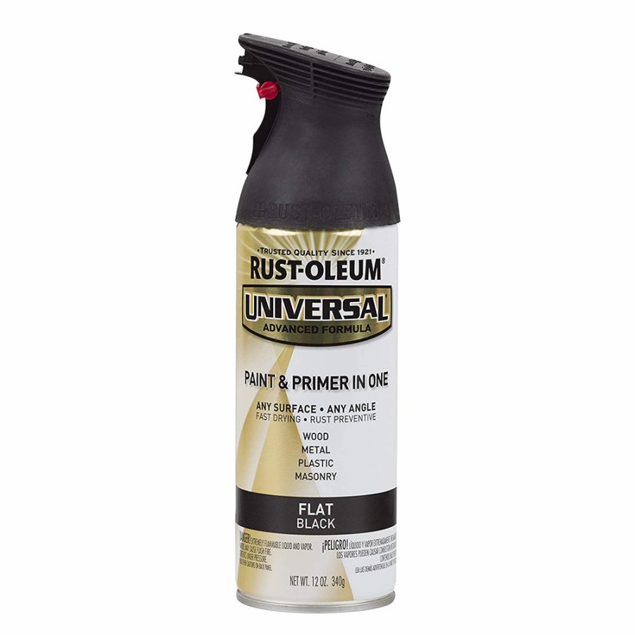 Paint Rust-Oleum Specialty | Rust-Oleum Universal Paint & Primer Spray Paint 340G Aerosol Flat Black