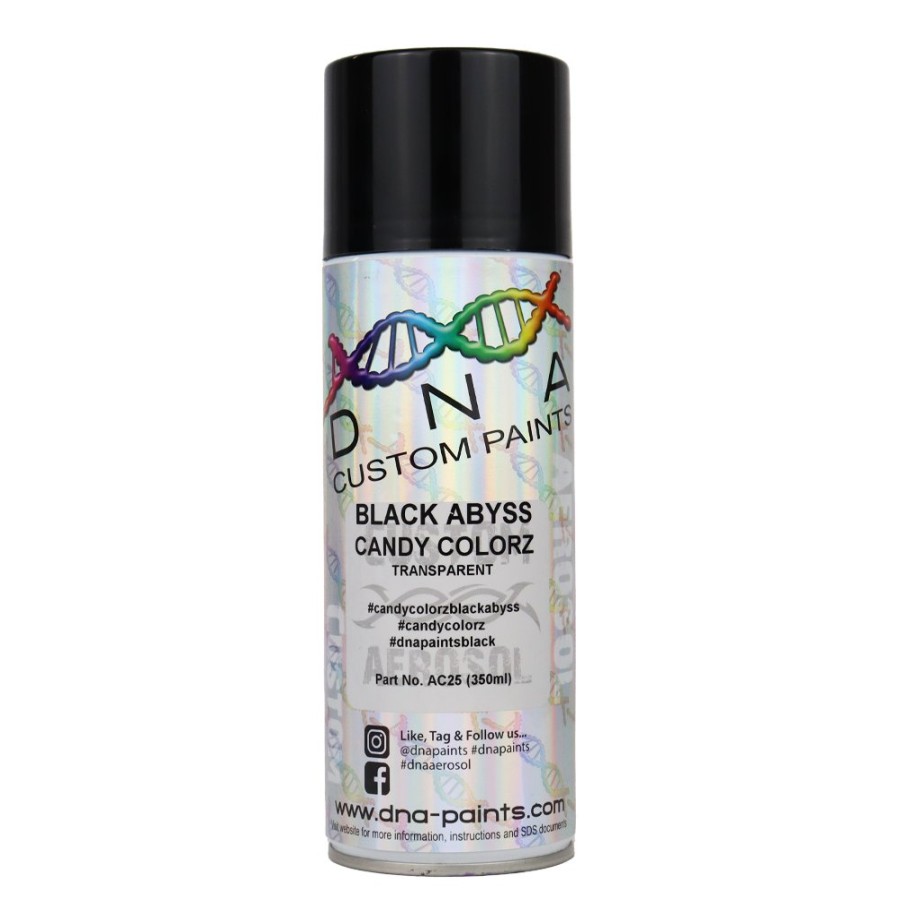 Paint DNA Paints Top Coats | Dna Paints Candy Colorz Spray Paint 350Ml Aerosol Candy Black Abyss