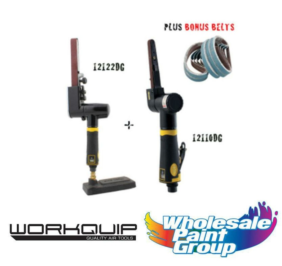 Cutting & Abrasives Workquip Air Sanders | Workquip X1 Digital Kit 10X330 And 20X520 Belt Sanders With Bonus Belts