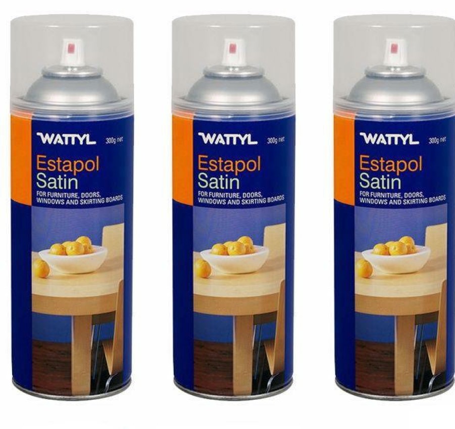 Paint Wattyl Timber | Wattyl Estapol Interior Polyurethane Aerosol 300G Satin X 3 Furniture Varnish