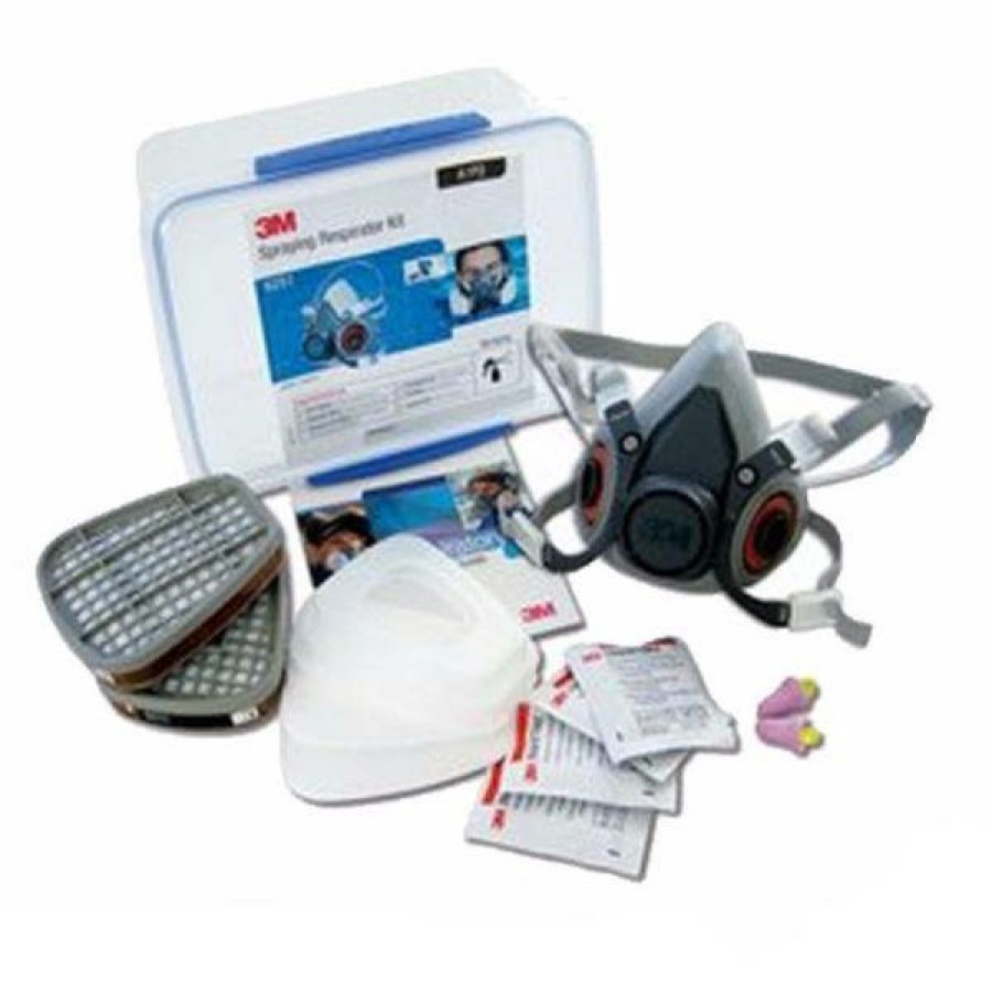 Safety 3M Respirators | 3M Spraying Respirator Starter Kit 6251 Half Face 6000 Series Large Mask Paint