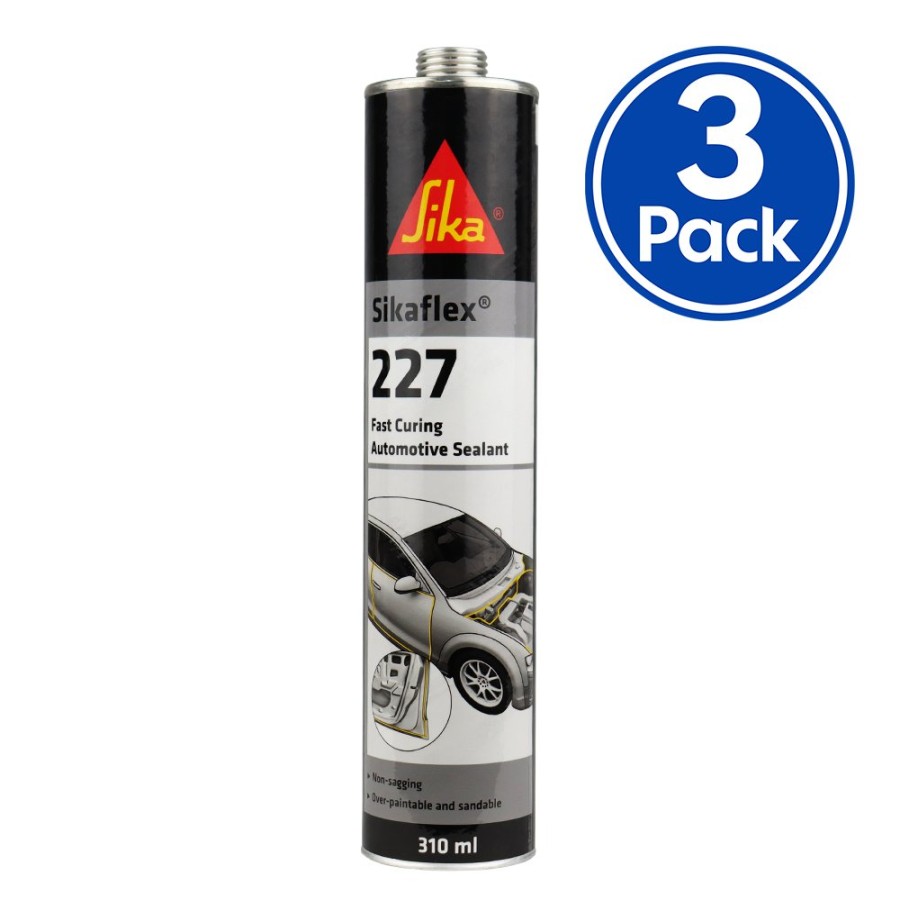 Adhesives & Sealants Sika Sealants | Sika Sikaflex 227 Fast Curing Automotive Sealant 310Ml Black X 3 Pack