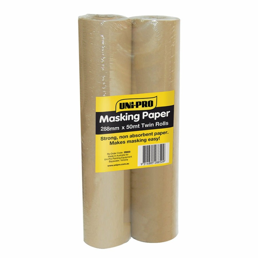 Prep & Repair Uni-Pro Masking Paper | Uni-Pro Masking Paper Rolls 288Mm X 50M Twin Pack Painting Rendering Paint