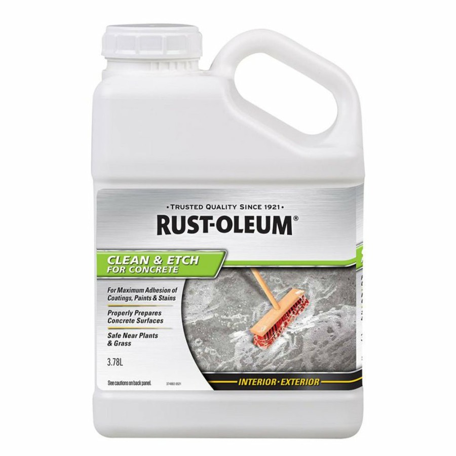 Paint Rust-Oleum Concrete Flooring Other | Rust-Oleum Concrete Clean & Etch 3.78L Degrease Plant Safe Interior Exterior