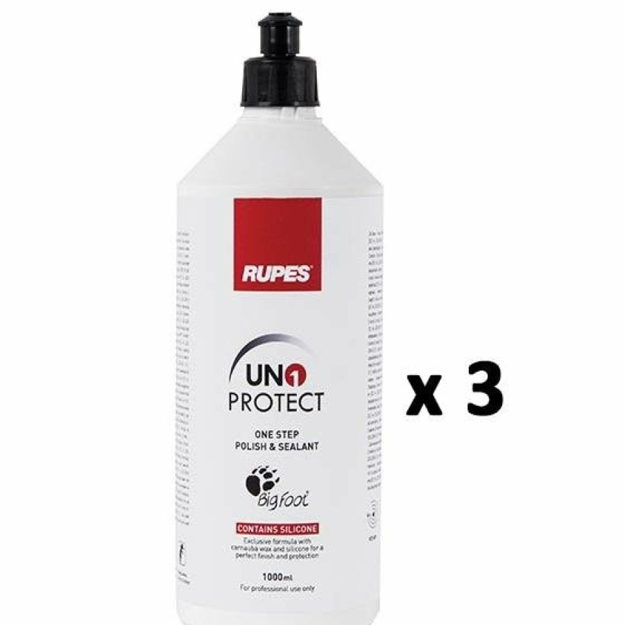 Car Care Rupes Cutting Compounds | Rupes Uno Protect 1 One Step Cut And Polish Compound Protective Sealant 1L X 3