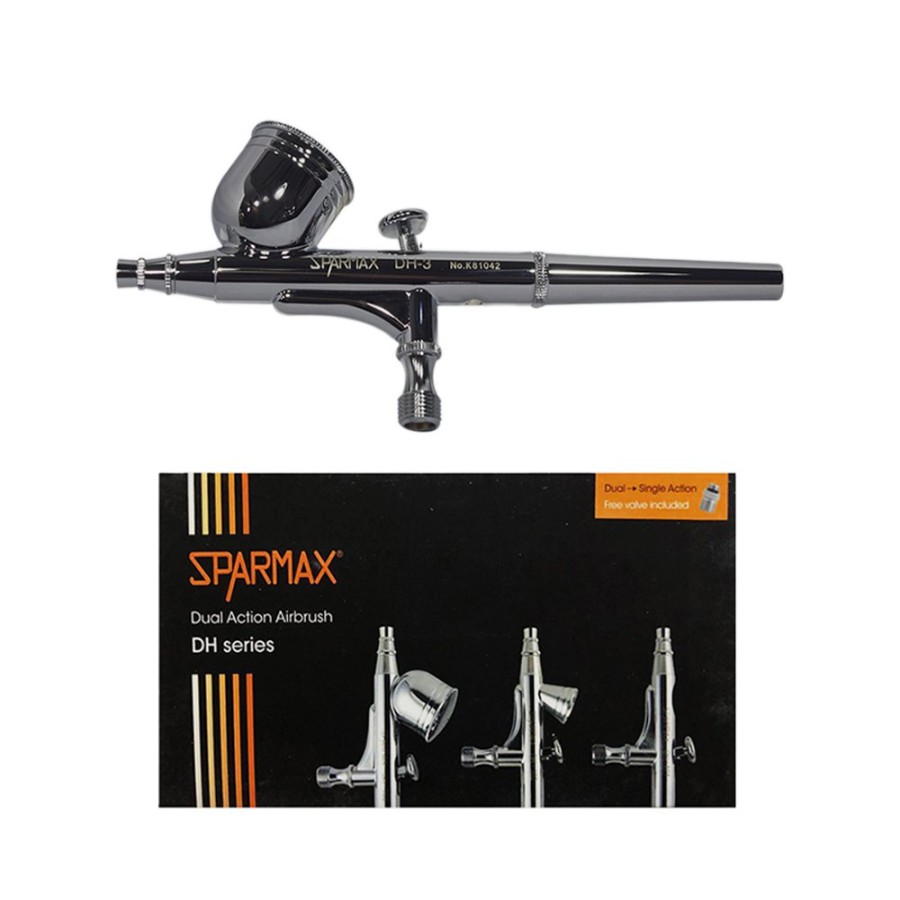 Spray Guns Sparmax Airbrushes | Sparmax Dh3 Single/Dual Action Airbrush 0.3Mm 7Cc Air Brush