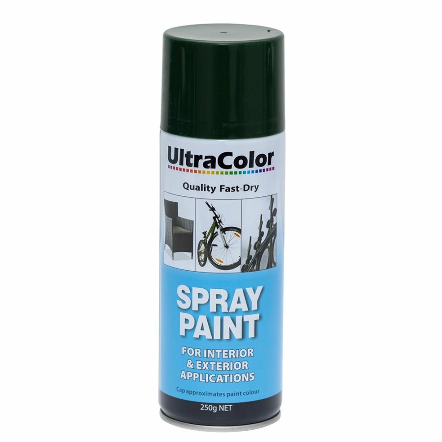 Paint UltraColor Topcoats | Ultracolor Spray Paint Fast Drying Interior Exterior 250G Heritage Green Cans