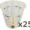 Painting Tools Velocity Measuring Cups | Calibrated Graduated Paint Mixing Cups 350Ml X 25 Vm4