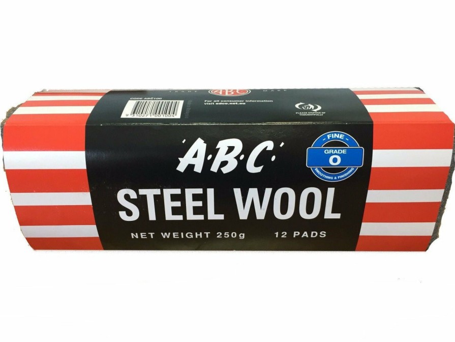 Cutting & Abrasives ABC Steel Wool | Edco Abc Steel Wool Fine Grade 0 24 Pads 250G - 2 X 12Pack