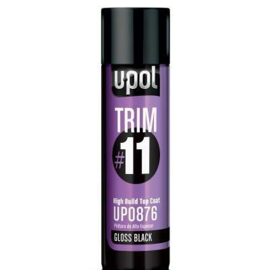 Paint U-POL Bumper & Trim | U-Pol Trim #11 High Build Top Coat 450Ml Gloss Black