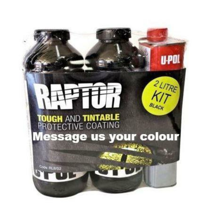 Paint U-POL Bedliner | U-Pol Raptor Tintable (Choose Your Colour) Protective Coating Tub/Bed Liner Kit 2L