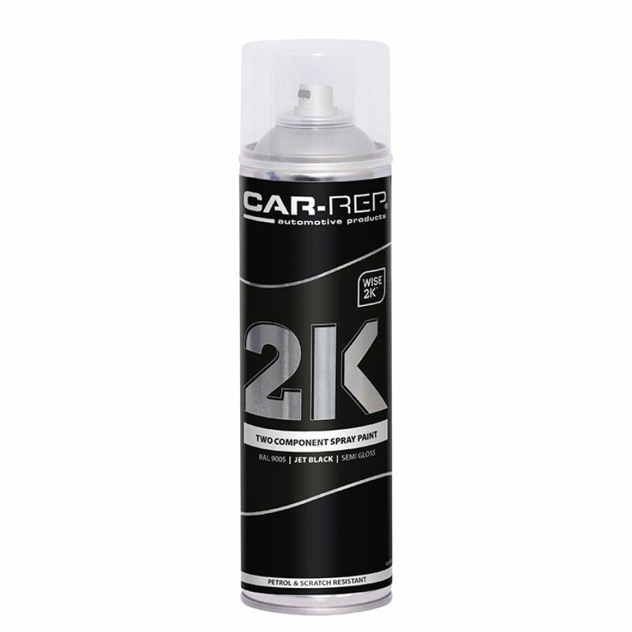 Paint Car-Rep Top Coats | Car-Rep Professional Automotive 2K Semi-Gloss Aerosol 500Ml Jet Black Ral9005