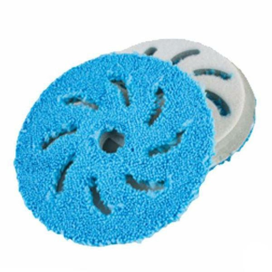 Car Care Rupes Cutting Pads | Rupes Blue Bigfoot Microfibre 170Mm Coarse Buff Medium Pad Pk2 9.Bf170Xh