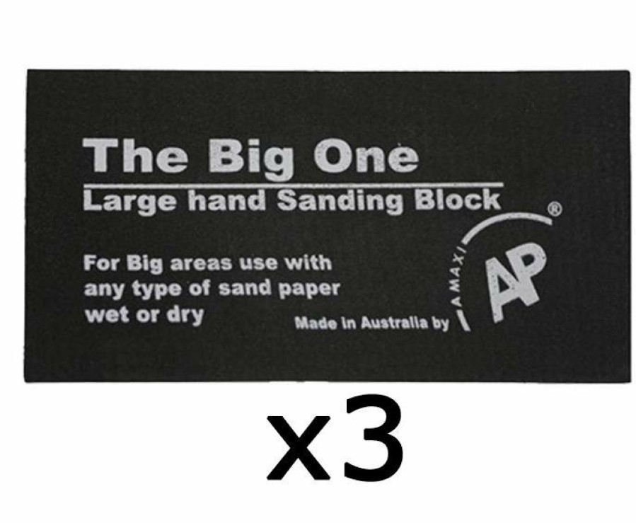 Cutting & Abrasives Amaxi Blocks | Amaxi Ap The Big One Large Rubber Hand Sanding Block 3 Pack