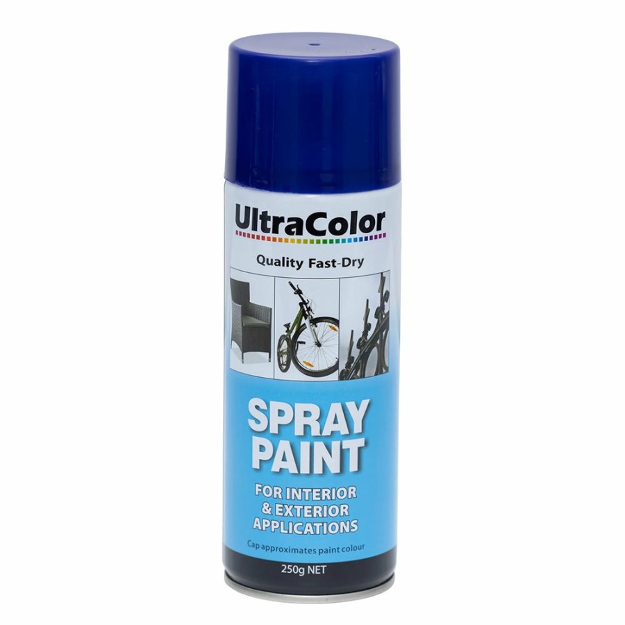 Paint UltraColor Topcoats | Ultracolor Spray Paint Fast Drying Interior Exterior 250G Royal Blue Cans