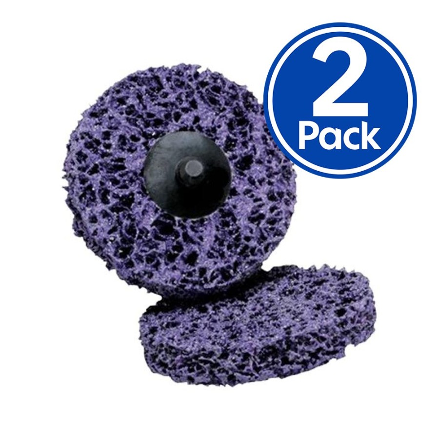 Cutting & Abrasives GRP | Grp 2'' Clean & Strip Purple Roloc Abrasive Disc X 2 Pack