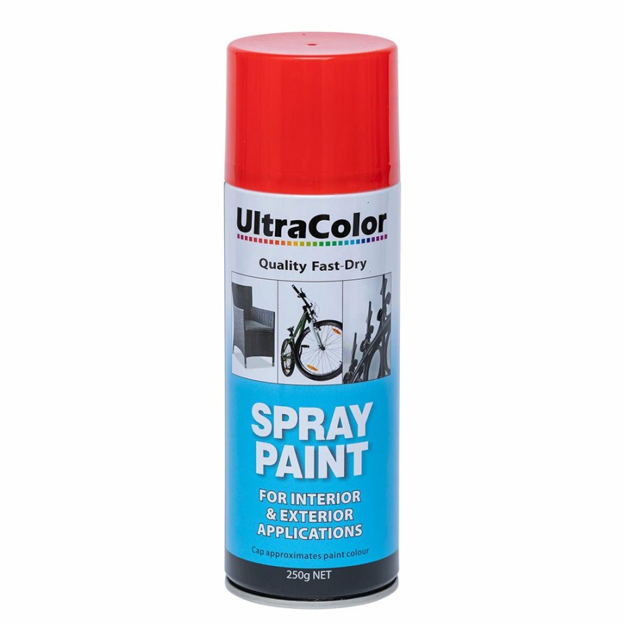 Paint UltraColor Topcoats | Ultracolor Spray Paint Fast Drying Interior Exterior 250G Bright Red Cans