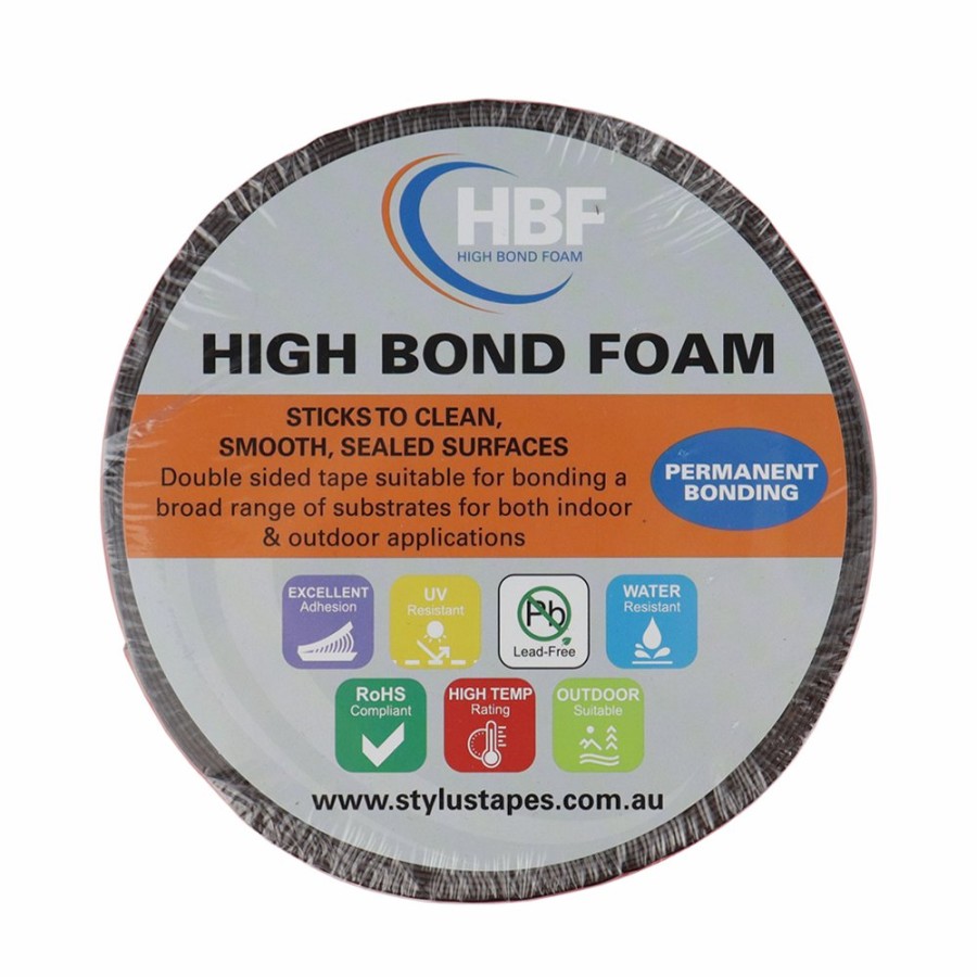 Prep & Repair Stylus VHB & Double Sided Tape | Stylus Hbf Vhb Double Sided Foam Tape 12Mm X 5M Black Permanent Bonding