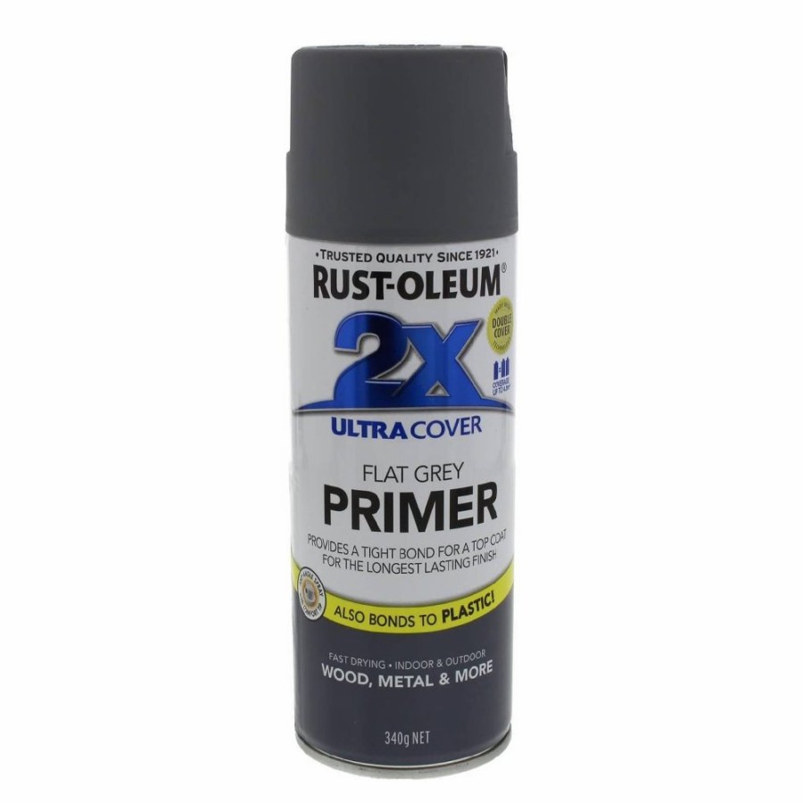 Paint Rust-Oleum Specialty | Rust-Oleum 2X Ultra Cover Flat Primer Spray Paint 340G Matte Grey