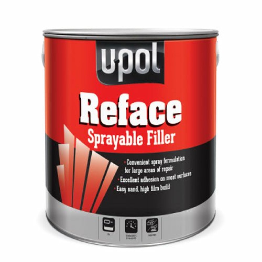 Prep & Repair U-POL Spray Fillers | U-Pol Reface Polyester Spray Filler 1Lt & Hardener Spray Polyester