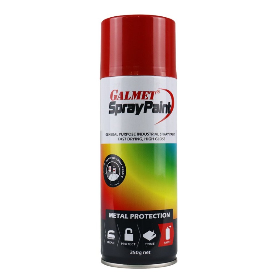 Paint Galmet Topcoats | Galmet® Quick Dry Enamel Topcoat 350G Gloss Signal Red