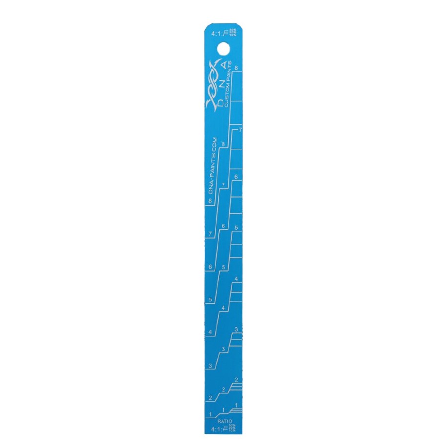 Painting Tools DNA Paints Measuring Sticks | Dna Paints Aluminium Mixing Stick Blue 4:1 & 2:1 Ratio 250Mm