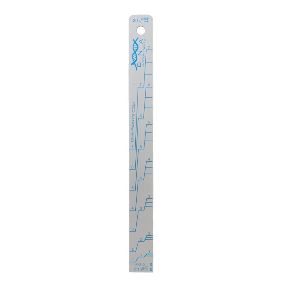 Painting Tools DNA Paints Measuring Sticks | Dna Paints Aluminium Mixing Stick Blue 4:1 & 2:1 Ratio 250Mm