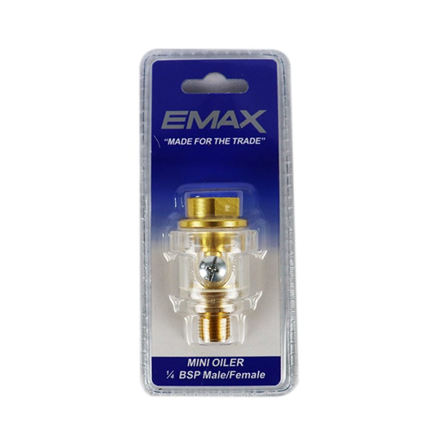 Spray Guns Emax Air Filters | Emax Mini Oiler 1/4" Bsp Male / Female Threads Consistently Lubricates Air Tools