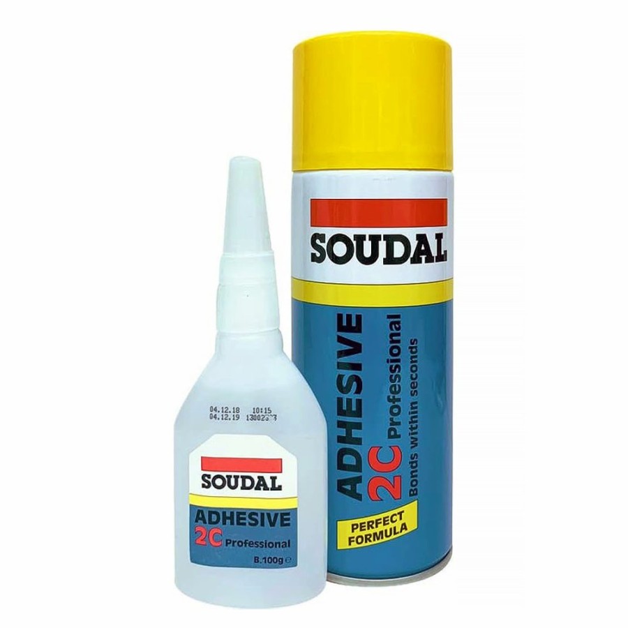 Adhesives & Sealants Soudal Spray Adhesives | Soudal High Strength 2 Pack Spray Contact Adhesive 100G/400Ml Kit