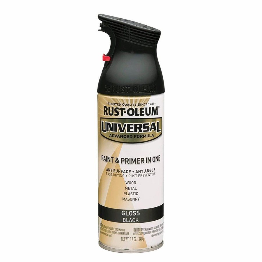 Paint Rust-Oleum Specialty | Rust-Oleum Universal Paint & Primer Spray Paint 340G Aerosol Gloss Black