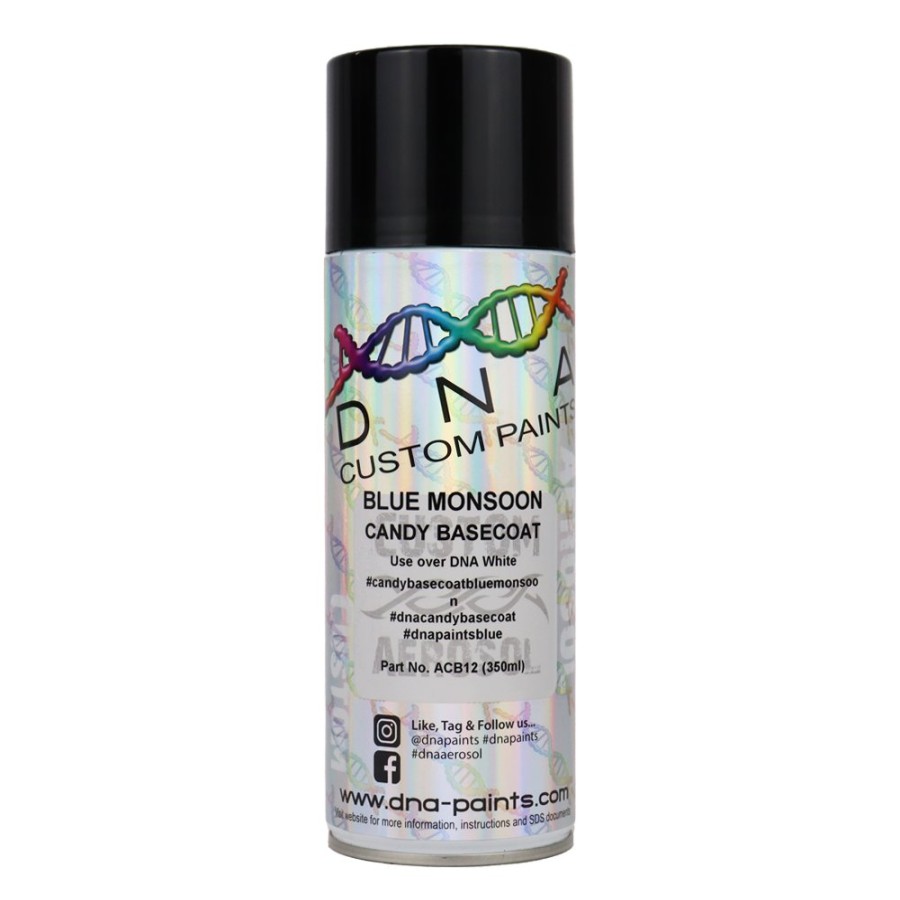 Paint DNA Paints Top Coats | Dna Paints Candy Basecoat Spray Paint 350Ml Aerosol Candy Blue Monsoon