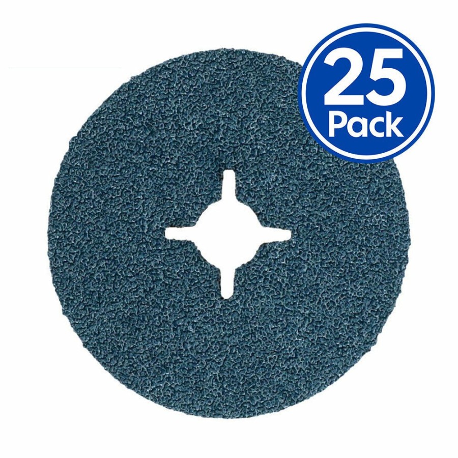 Cutting & Abrasives Norton Grinder Discs | Norton Norzon F827 Zirconia Fibre Discs 100Mm X 16Mm 24 Grit X 25 Pack Z24