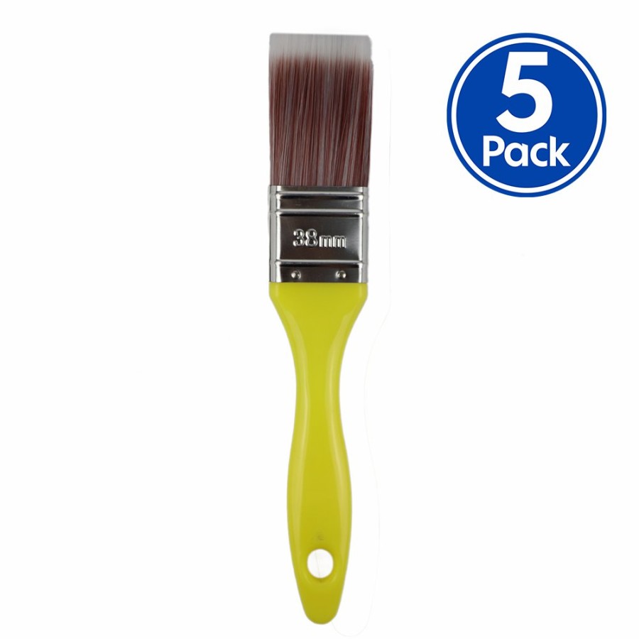 Painting Tools C u0026 A Brushware | C&A Yellow Brush 38Mm X 6 Pack Varnish Paint Interior