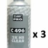 Paint HB Body Clear Coats | 2K High Gloss Appearance Hs Clear Coat Paint C496 Aerosol 400Ml X 3