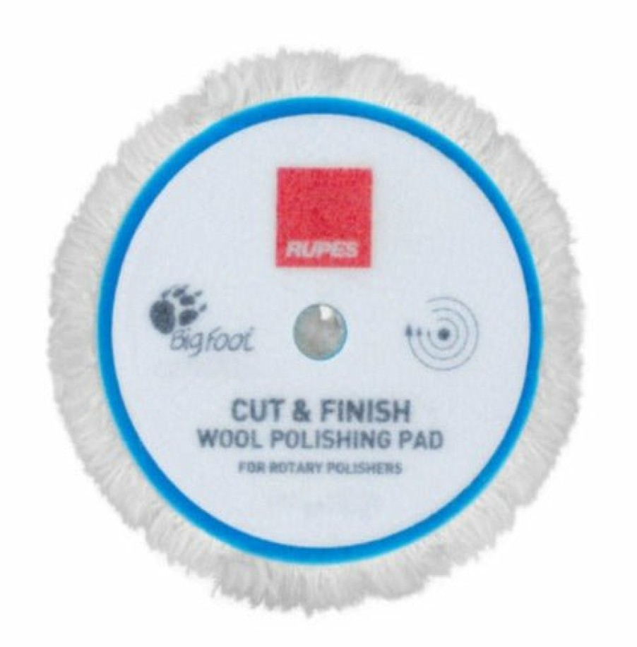 Car Care Rupes Cutting Pads | Rupes Bigfoot 150Mm Coarse Blue Wool Polishing Pad 9.Bl150F