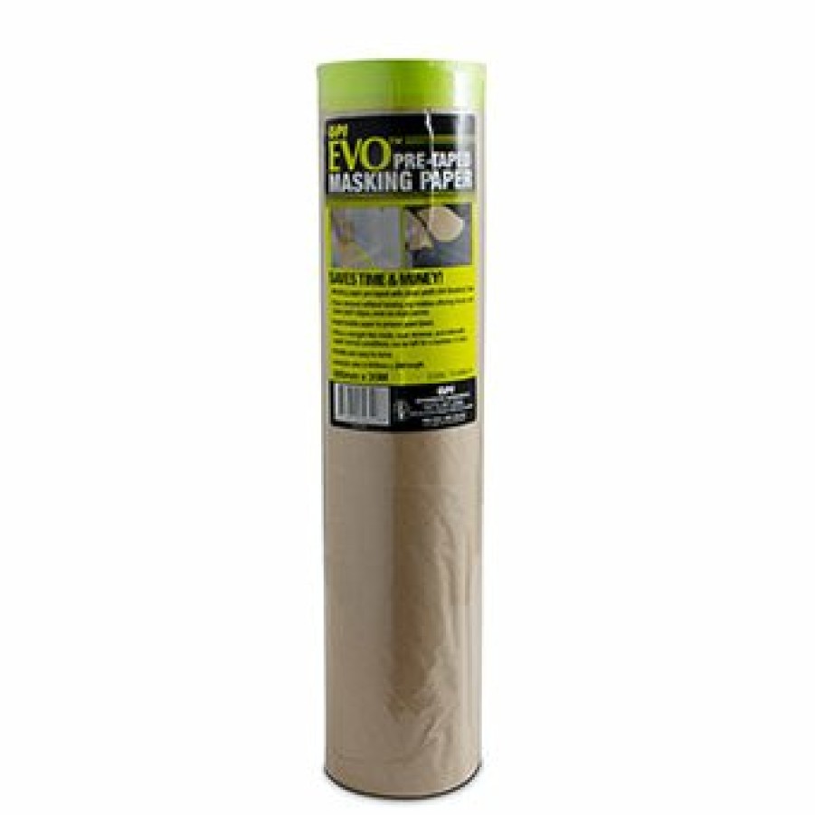 Prep & Repair GPI Masking Plastic | Gpi Evo Pre Taped Mask Paper 600Mm X 25M Auto Hand Masking Roll