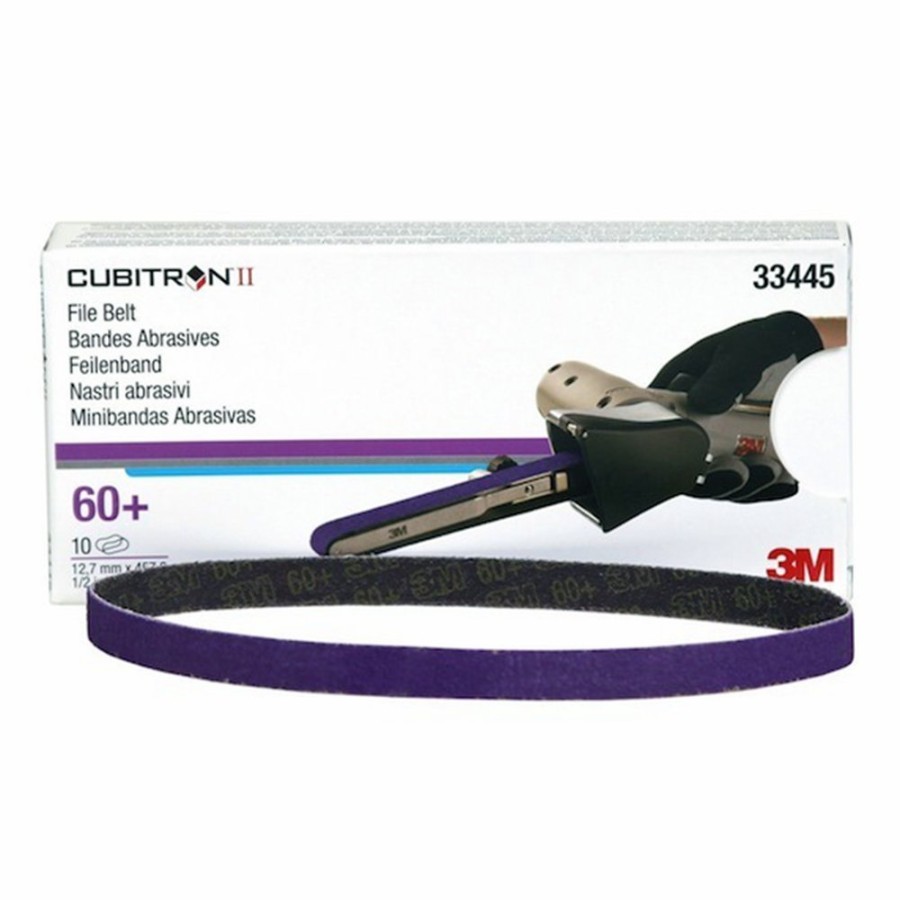 Cutting & Abrasives 3M Belts | 3M Cubitron Ii File Belt 13Mm X 457Mm 60+ Grade 33445 X 10 Pack