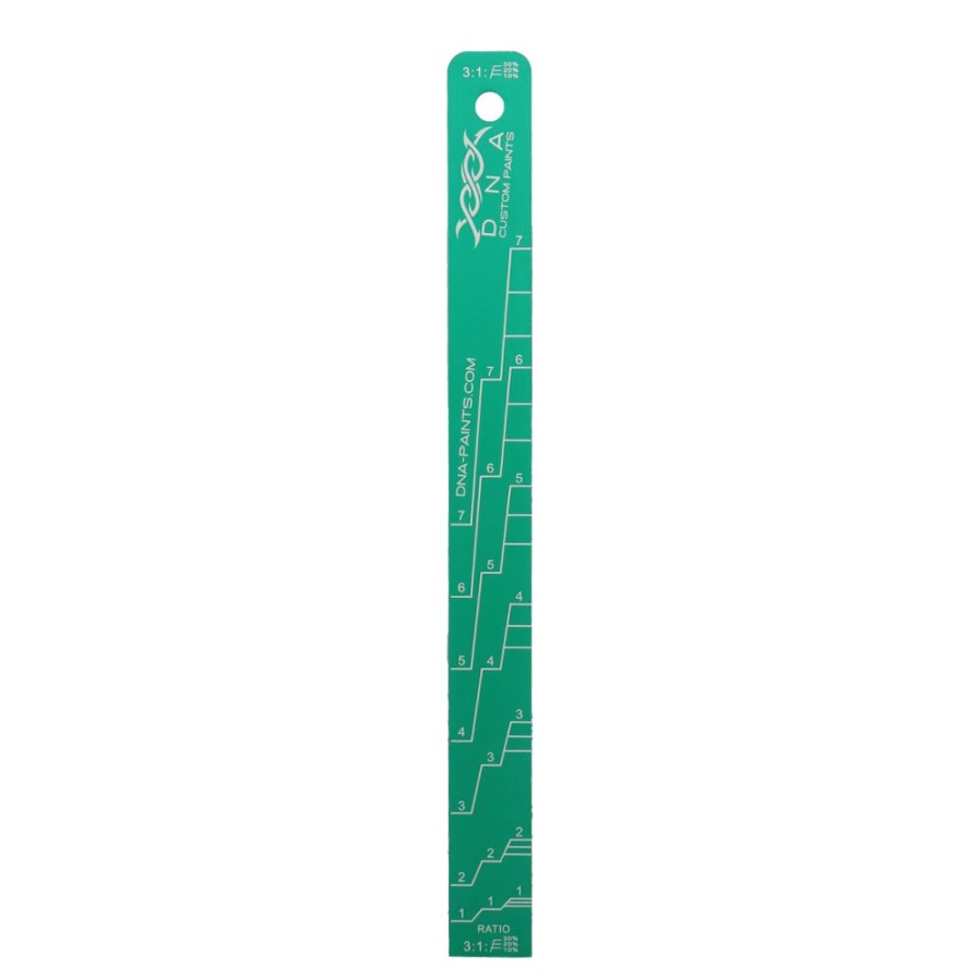 Painting Tools DNA Paints Measuring Sticks | Dna Paints Aluminium Mixing Stick Green 3:1 & 1:1 Ratio 250Mm