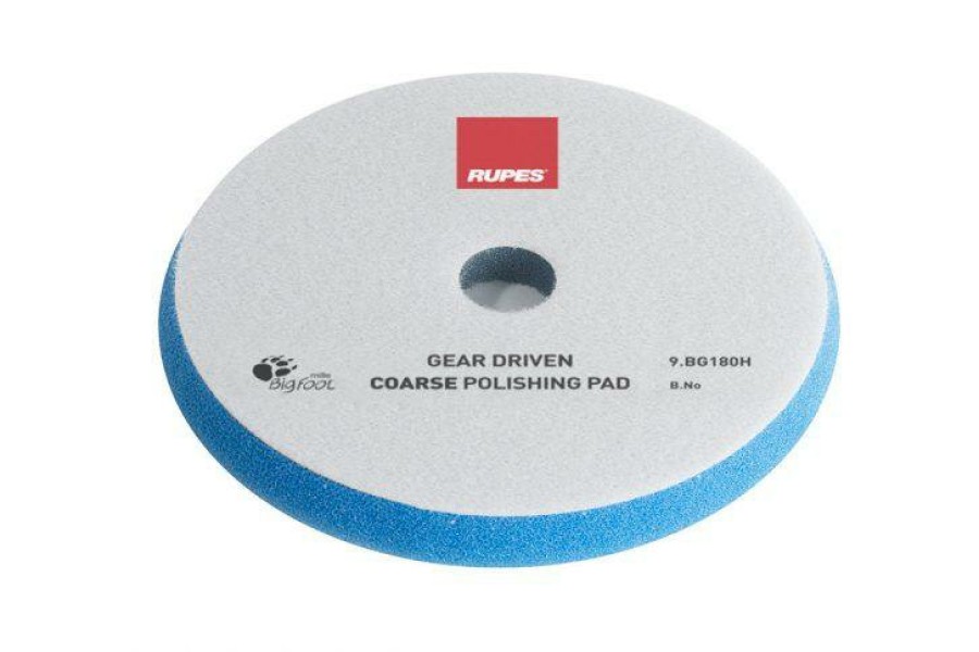 Car Care Rupes Cutting Pads | Rupes Mille Coarse Polishing Foam Pads For Gear Driven Blue 180Mm