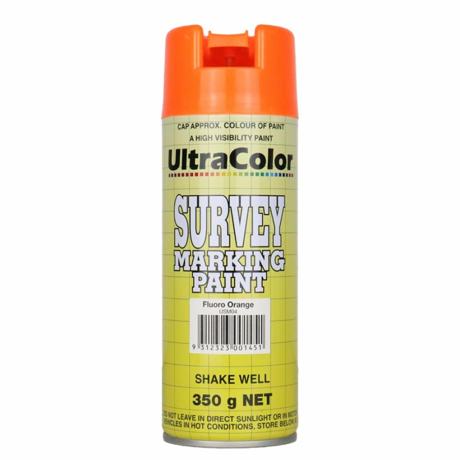 Paint UltraColor Linemarking | Ultracolor Survey Marking Paint Spot Marker Aerosol Can 350G Fluoro Orange