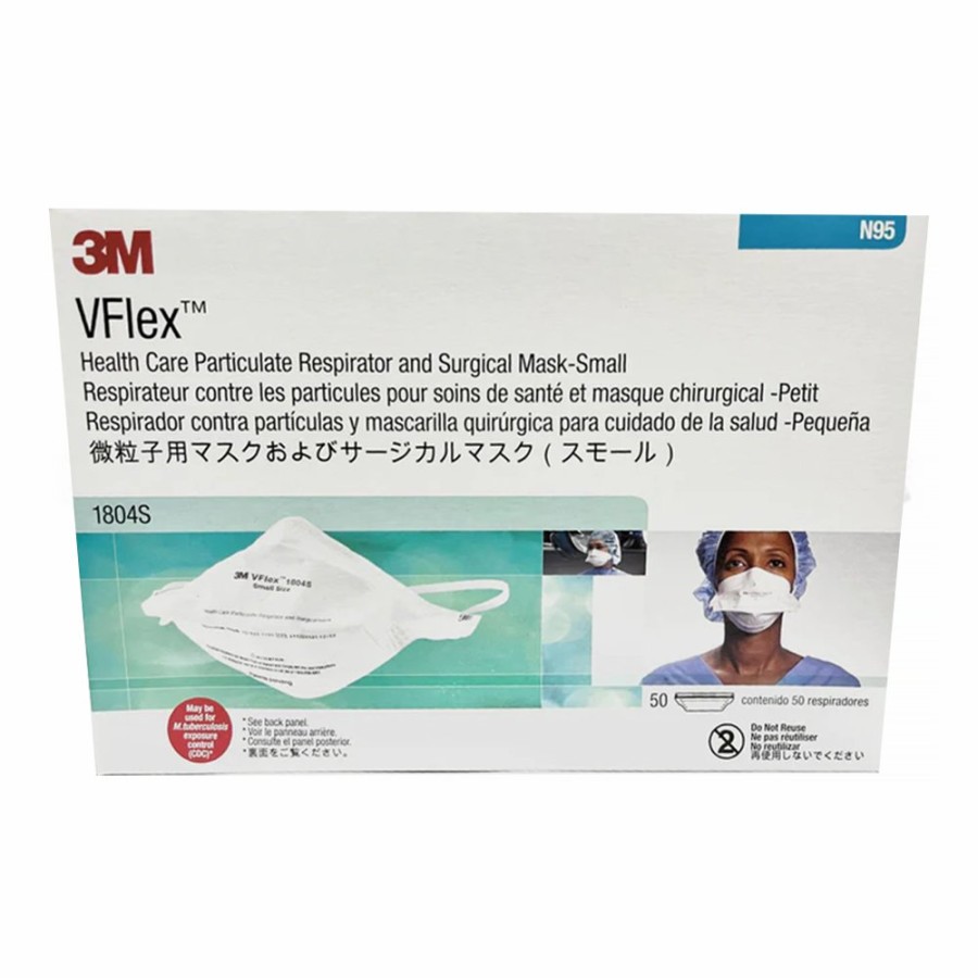 Safety 3M | 3M V-Flex Medical Respirator 1804S Small Surgical Mask X 50 Pack