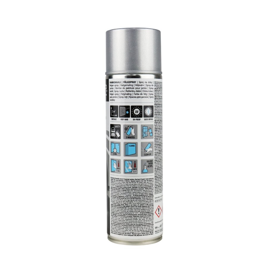 Paint Car-Rep Top Coats | Car-Rep Professional Automotive Acrylic Aerosol 500Ml Wheel Silver Dollar