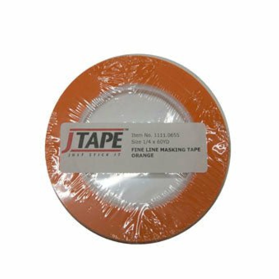 Prep & Repair JTAPE Fine Line Tape | Jtape Orange Fine Line Tape 1.5Mm X 55M Curves & Straight Lines