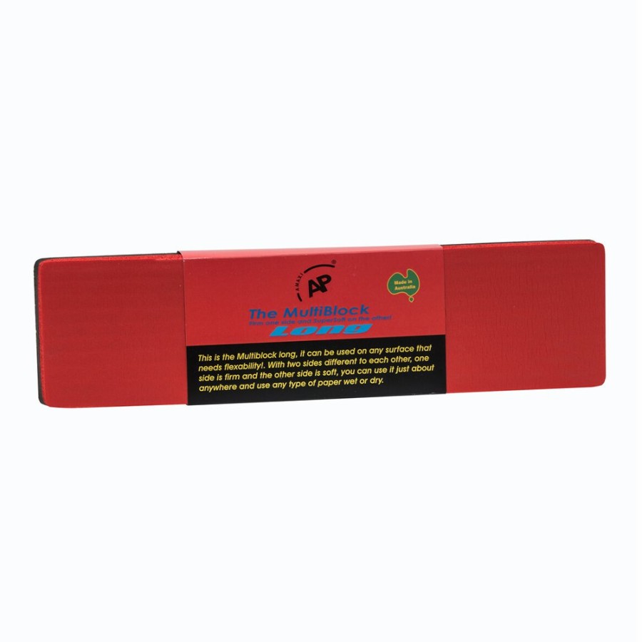 Cutting & Abrasives Amaxi Blocks | Amaxi The Multi Block Long - Red Soft / Black Firm Auto Panel Repair Car