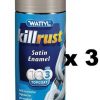 Paint Wattyl Exterior | Killrust Satin Enamel Aerosol Match Colorbond Steel Colour 300G Riversand X 3