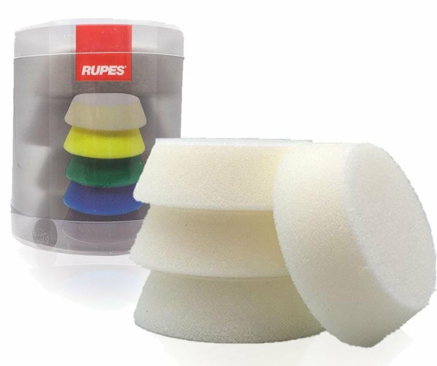 Car Care Rupes Polishing Pads | Rupes Bigfoot Nano Ibrid White Ultra Fine Polishing Pad 50/70Mm 9.Bf70S 4 Pack