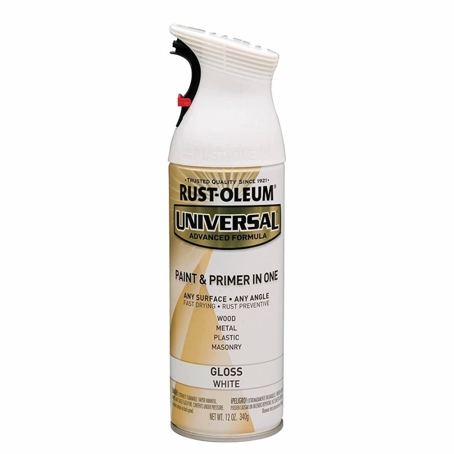 Paint Rust-Oleum Specialty | Rust-Oleum Universal Paint & Primer Spray Paint 340G Aerosol Gloss Pure White