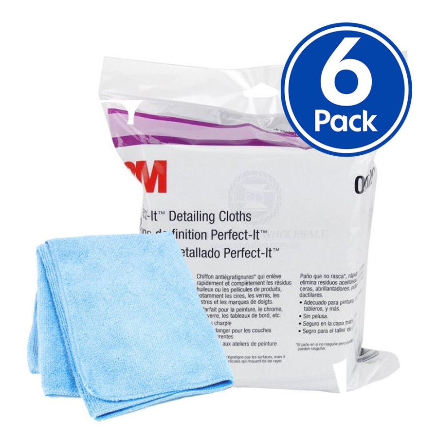 Car Care 3M Microfibre Cloths & Towels | 3M Perfect-It Automotive Car Detailing Blue Microfibre Cloths 06020 X 6 Pack